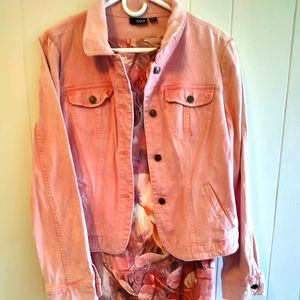 Peach jean jacket